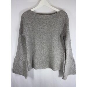 SUNDANCE Wool Blend Pullover Bell Sleeve  Gray Long Sleeve Small